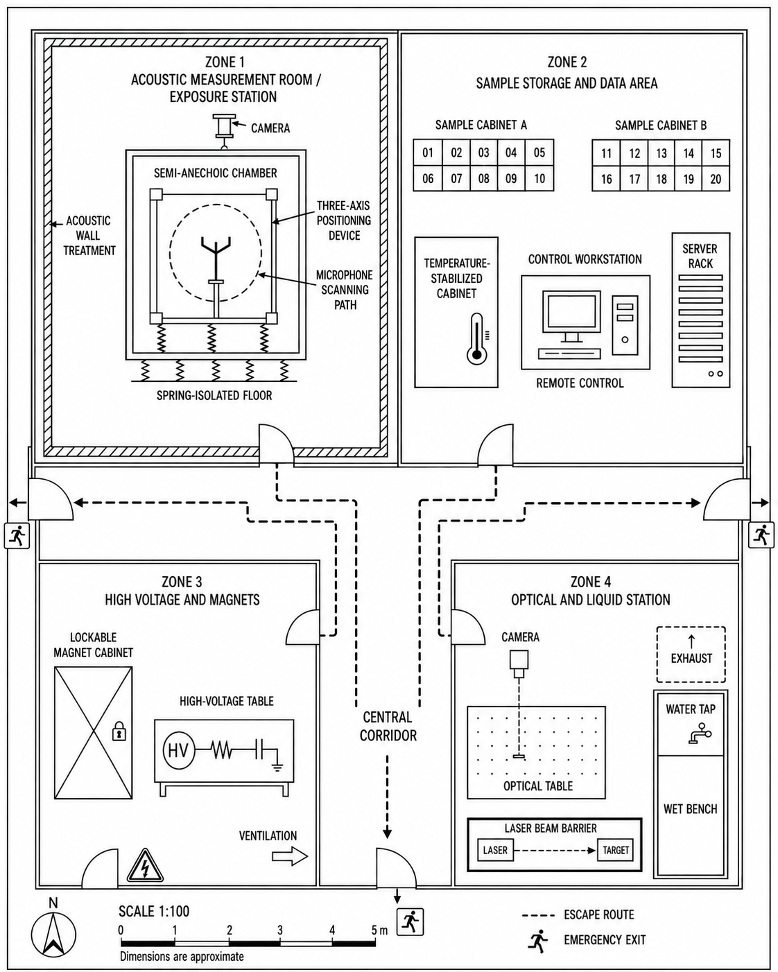 FIG-N1-23: Proposed research-facility floor plan